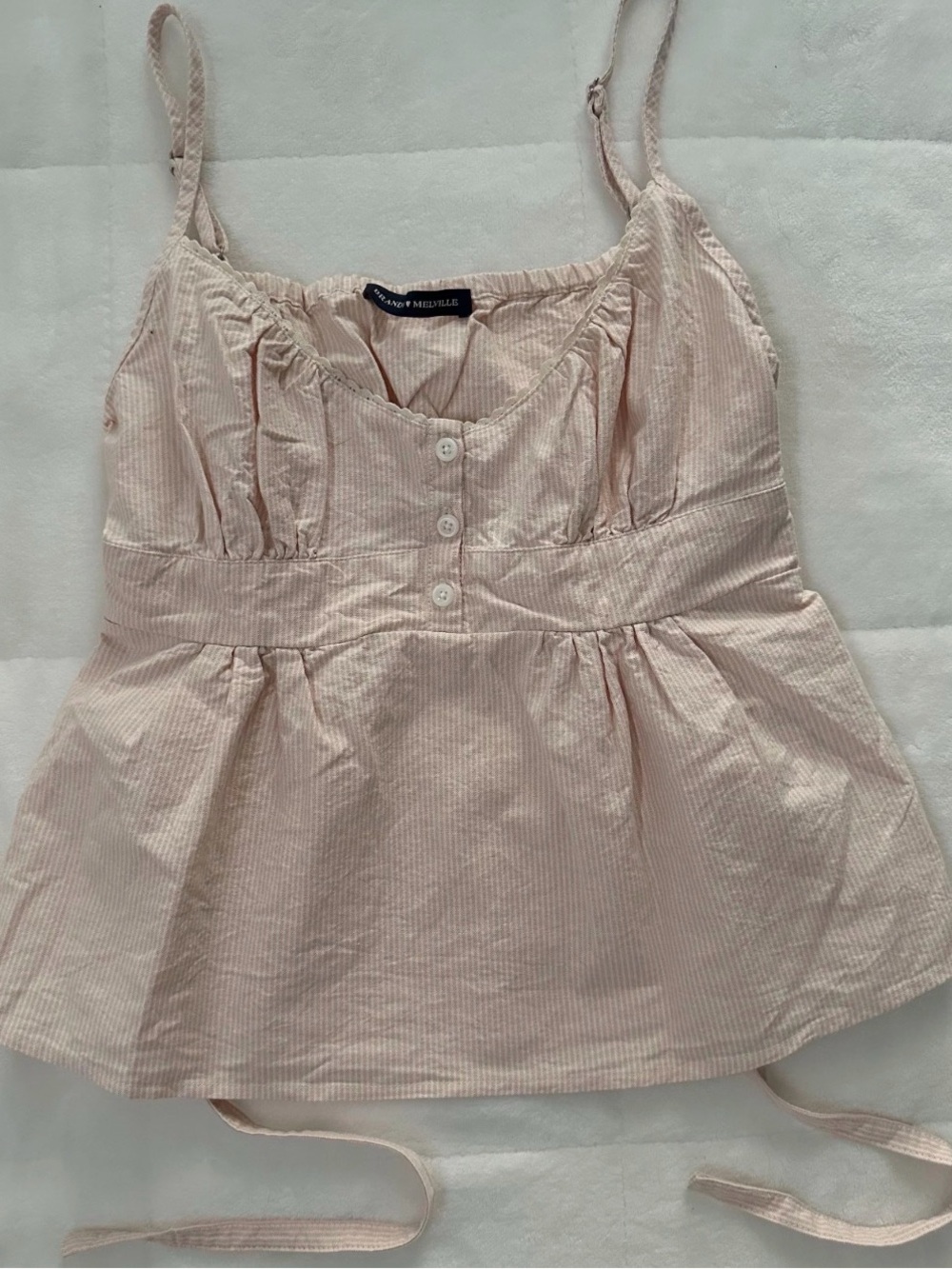 Brandy Melville Pink Striped Tiffany Tank